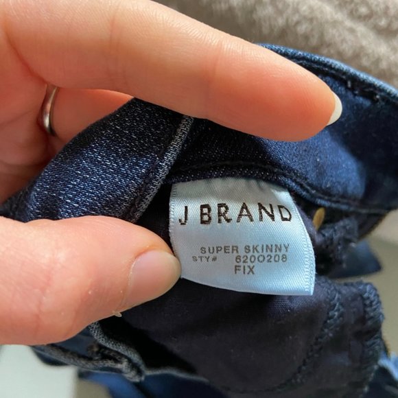 J Brand Super Skinny Mid/Low-Rise Jeans - Size 25 - Picture 8 of 11